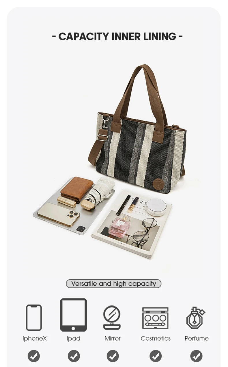 Damen Shoulder Bag aus Fabric Casual Large Capacity Tote Bag