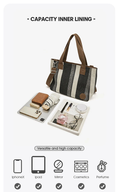 Damen Shoulder Bag aus Fabric Casual Large Capacity Tote Bag