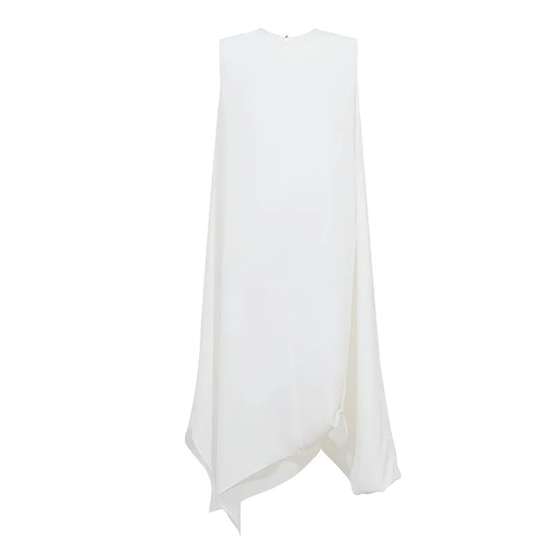 Sommerkleid Damen Armenlos Mit Plissee Und Taillenakzent