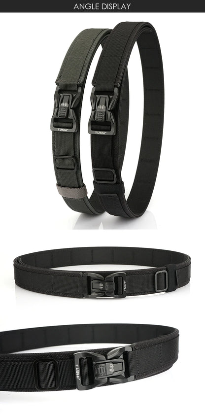 Herren-Taktischer Gürtel aus Nylon mit Metall-Schnellverschluss, Robuster Militärstil, 3,8 cm Breite