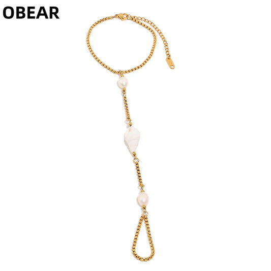 Damen-Armband mit Muschelperlen im Boho-Stil