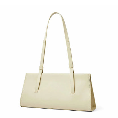 Rote Schultertasche Spaltleder In Baguette-Form | Donna-In