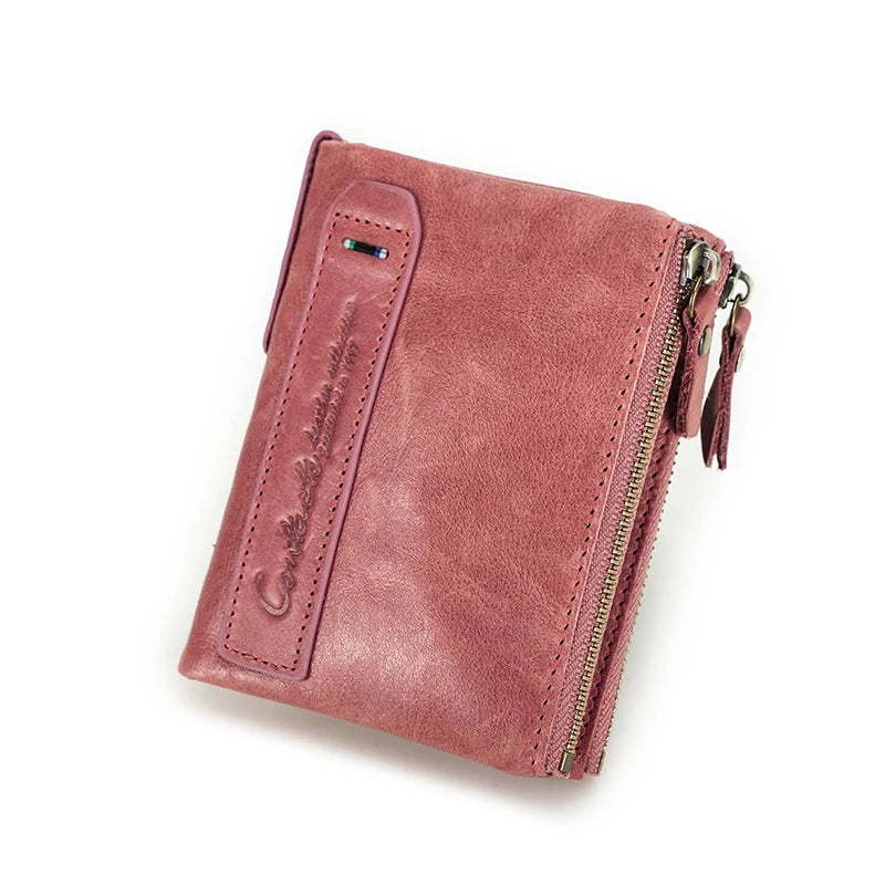 Herren Echtleder Geldbörse Reißverschluss Kartenhalter Luxus Designer Geldclip