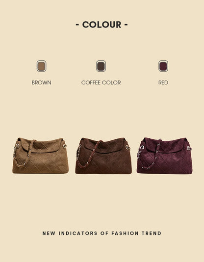 Damen Schultertasche mit großem Fassungsvermögen im Retro-Look