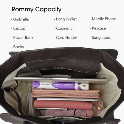 Rindleder Damen-Tasche | Großes Fassungsvermögen
