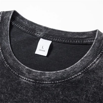 Vintage Herren-T-Shirt, Rundhalsausschnitt mit Nackenband und Größenlabel (L)