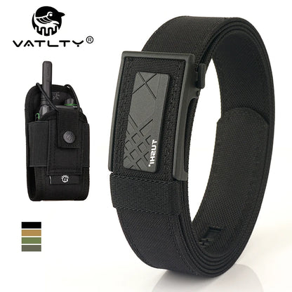 VATLY Multifunktions Tactical Gürtel Herren Nylon Rigid Automatik-Schnalle