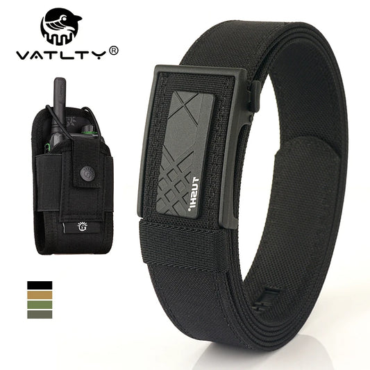 VATLY Multifunktions Tactical Gürtel Herren Nylon Rigid Automatik-Schnalle