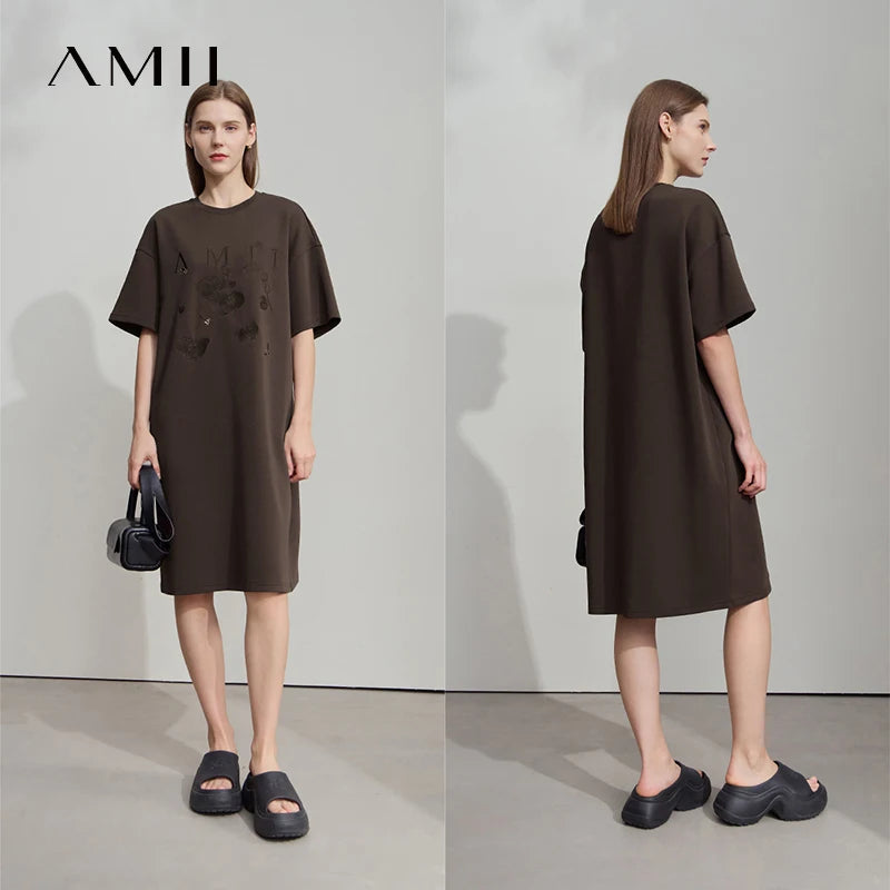 Elegantes Strickkleid Für Damen Mit Stretch Und Stickerei
