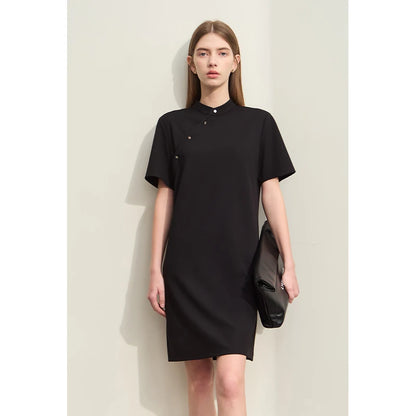 Elegantes Sommerkleid Mit Cheongsam Kragen Und Weitem Schnitt Für Damen