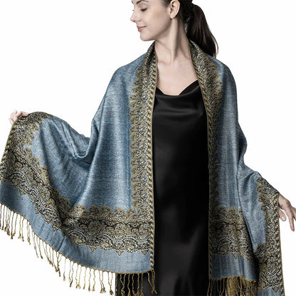 Damen Winterschal Kaschmir Pashmina Luxus Druck warm Stolen Foulard Baumwolle