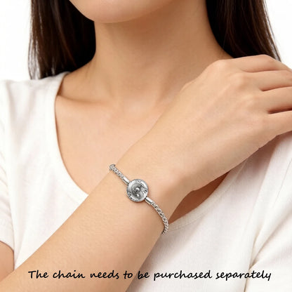 Damen-Charm-Anhänger Drache Perlen Rebel Vintage aus Sterlingsilber