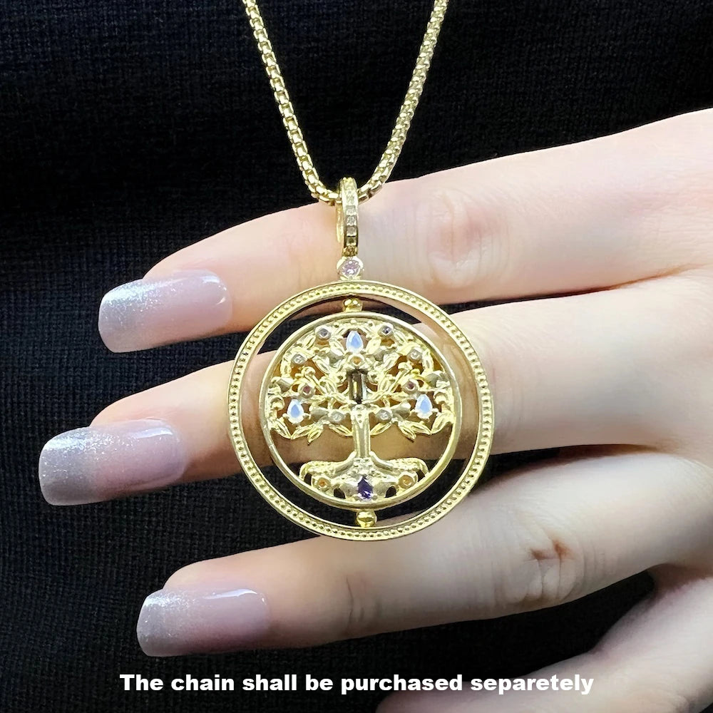 Damen-Charm-Anhänger Amulett magisch Natur Elemente aus Sterlingsilber