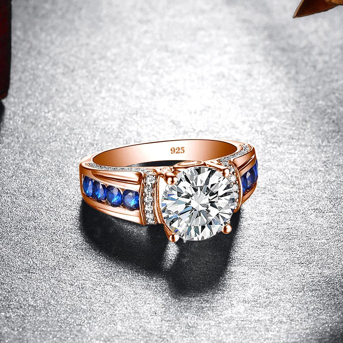 Damen-Ring Moissanit D-Farbton VVS1 2 Ct Sterlingsilber 925 Schmuckqualität Premium