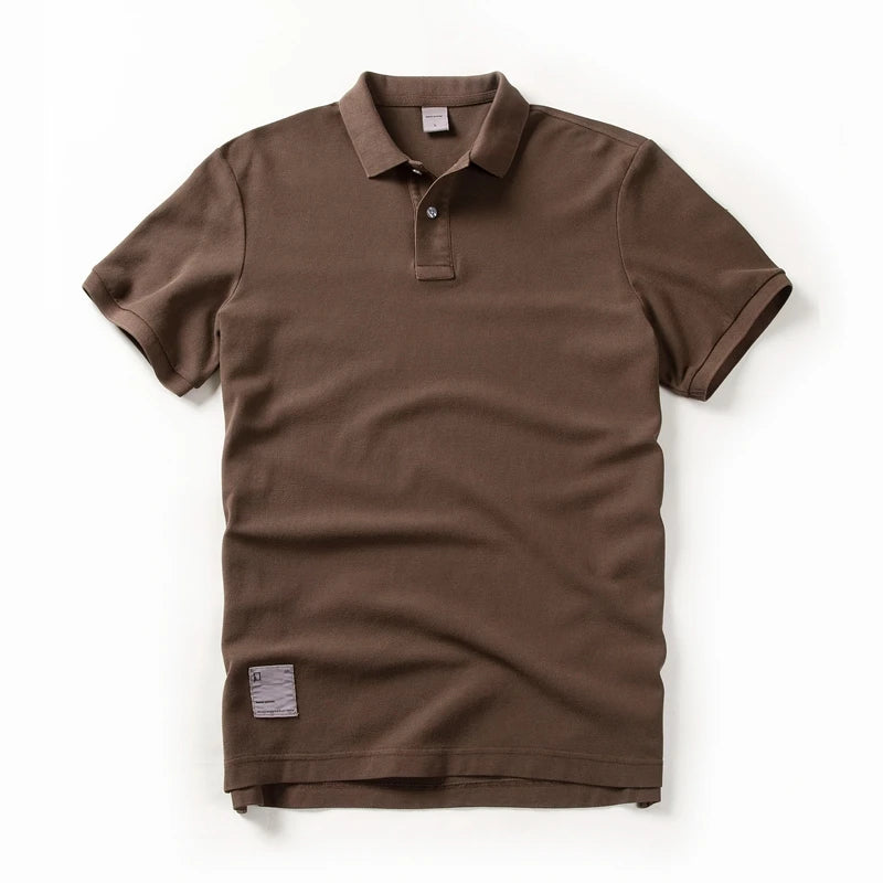 Polo-Shirt Neue Sommer Revers Elastizität T-shirt Einfarbig Mode Kurzarm Business Casual Männer Kleidung M-3XL BP13200