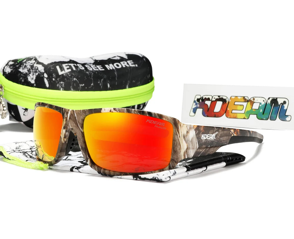 Sonnenbrille Sport polarisiert Cat.3 Druckmuster Rahmen Herren