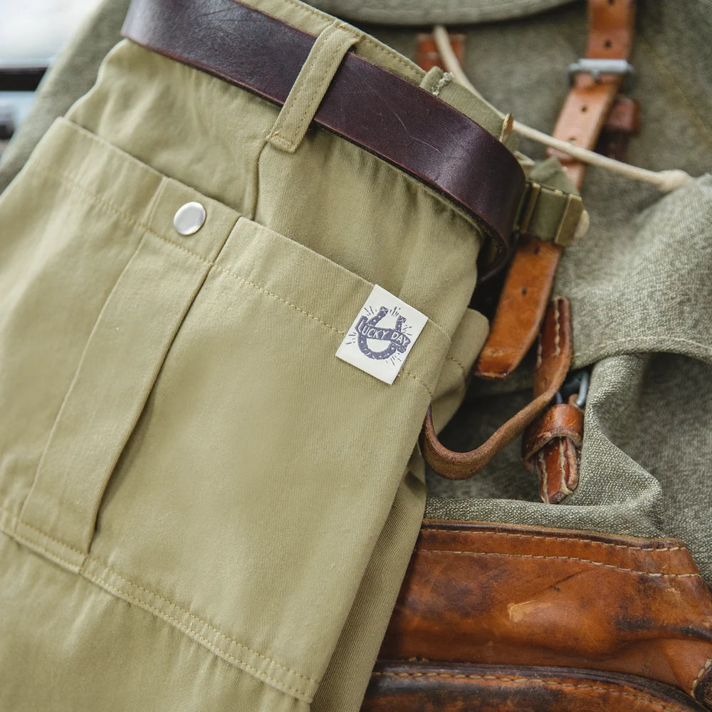 Herren Cargo Shorts im Militär-Stil mit verstellbarer Taille und Taschen