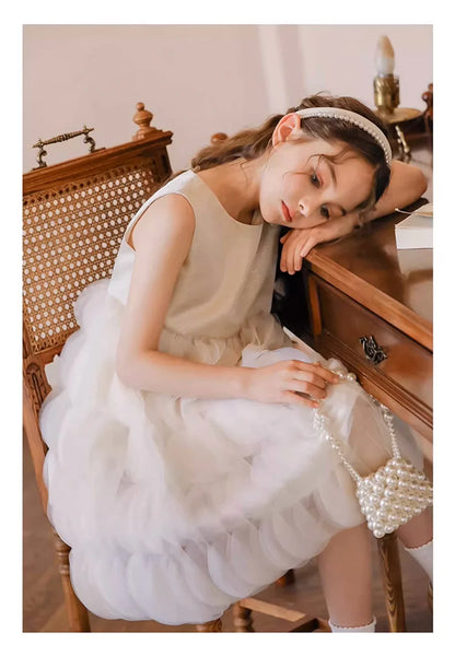 Lila Prinzessinnen-Kleid aus Gaze mit Pailletten für Mädchen – festliche Kinderbekleidung für Partys und Hochzeiten, Größe 3T-12T