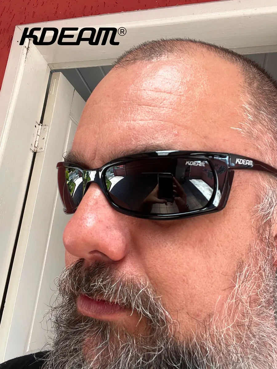 Sonnenbrille Sport UV400 polarisiert leicht Angeln Reißverschlussetui Unisex