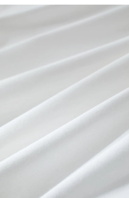 Damen T-Shirts im Minimalismus-Stil mit Kurzarm und Buchstaben-Stickerei