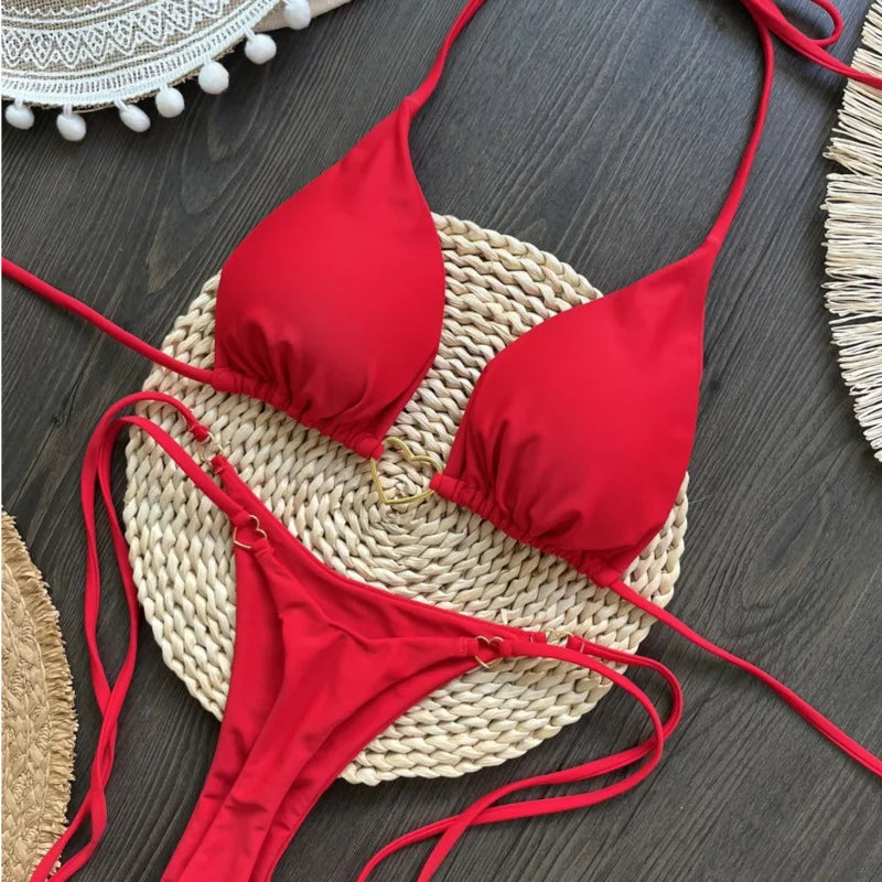 Sexy Push-Up-Bikini-Set für Damen mit brasilianischem Schnitt – ideal für Strand und Pool