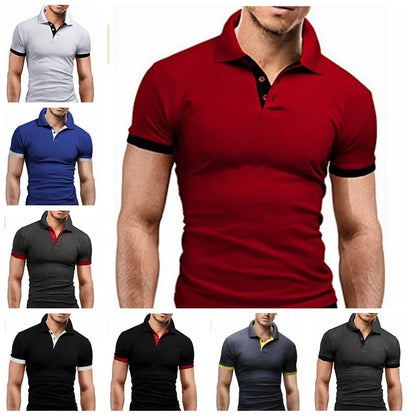 Klassisches Herren-Poloshirt mit amerikanischem Revers, Knopfleiste und langen Ärmeln – ideal für den Herbst