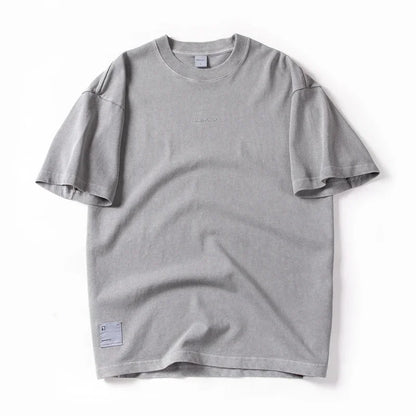 Herren T-Shirt aus Baumwolle im lässigen O-Ausschnitt mit solidem Design