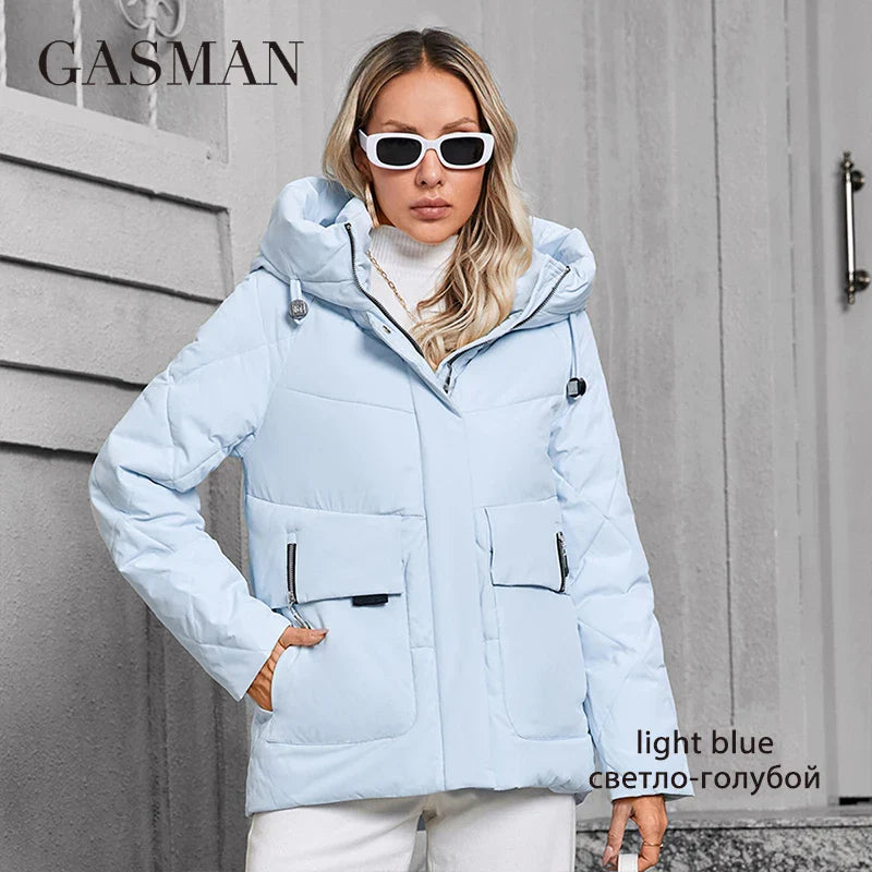 Eleganter Damen-Winterparka mit Daunenfüllung und modischem Design – ideal für kalte Tage