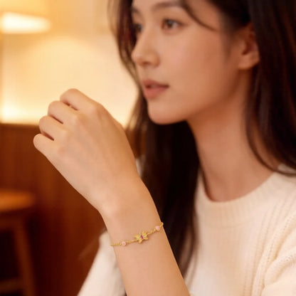 Damen-Armband Schmetterling Gold romantisch aus Sterlingsilber