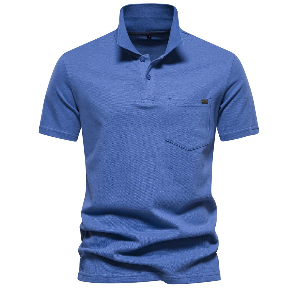 Herren Poloshirt aus 100 Prozent Baumwolle mit lässigem Stehkragen für den Sommer