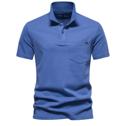 Herren Poloshirt aus 100 Prozent Baumwolle mit lässigem Stehkragen für den Sommer