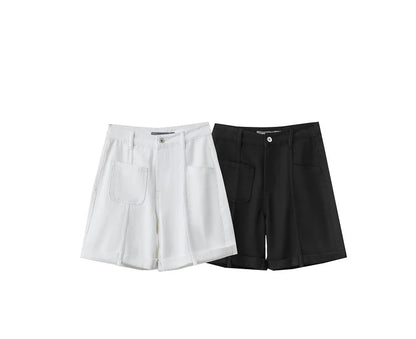 Minimalismus Baumwoll Jeans – Vintage Retro Fashion Shorts für Frauen