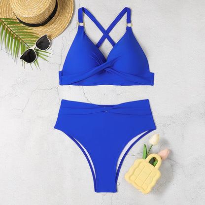 Sexy Damen-Bikini-Set mit Bräunungseffekt – dreiteiliges Badeanzug-Set für Strand und Pool