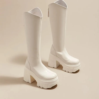AIYUQI Western Cowboy Boots Women 2025 New Fashion High Heel Female Rider Boots 11cm Heel High Platform Skinny Boots Women