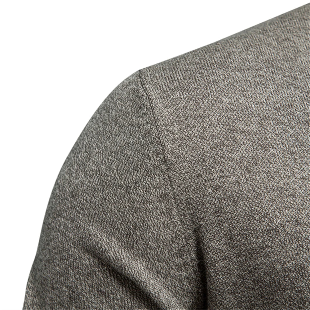 Herren Strickjacke im lässigen Stil mit Stehkragen und Knopfleiste