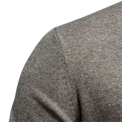 Herren Strickjacke im lässigen Stil mit Stehkragen und Knopfleiste