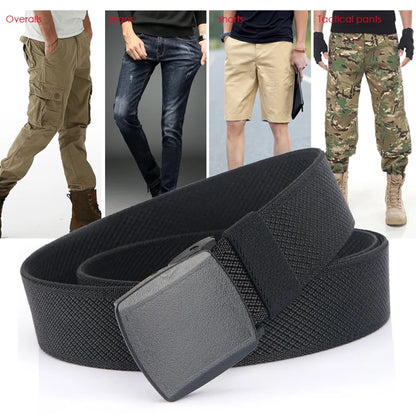 Unisex-Gürtel Elastisch Aus Canvas Mit Nylon-Schnellverschluss 3,8 cm Breite Für Outdoor