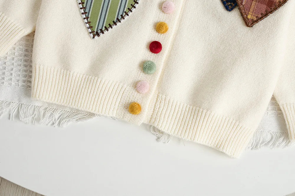 Mädchen Pullover Set mit Patchwork und Tutu Rock für Kinderoutfit 2PCS