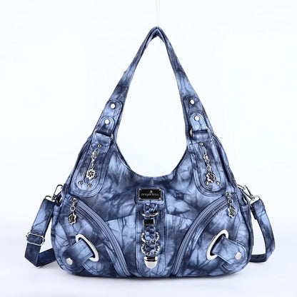 Damen-Schultertasche Großes Vintage-Tote mit Top-Handle und Großem Fassungsvermögen für Alltag