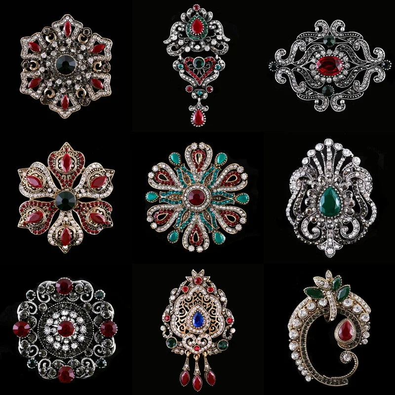 Brosche Metall Barock Vintage Retro Palast Revers Pin Unisex Party