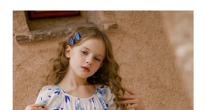 Prinzessinnen-Kleid für Mädchen in Lila mit Patchwork-Design – Sommermode für Kinder von 3 bis 14 Jahren