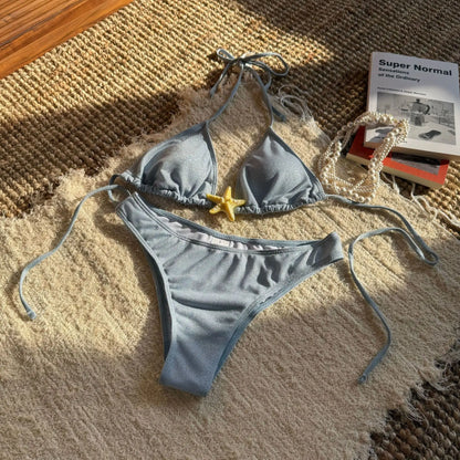 Dreiteiliges Damen-Bikini-Set im brasilianischen Stil – ideal für Strand und Pool