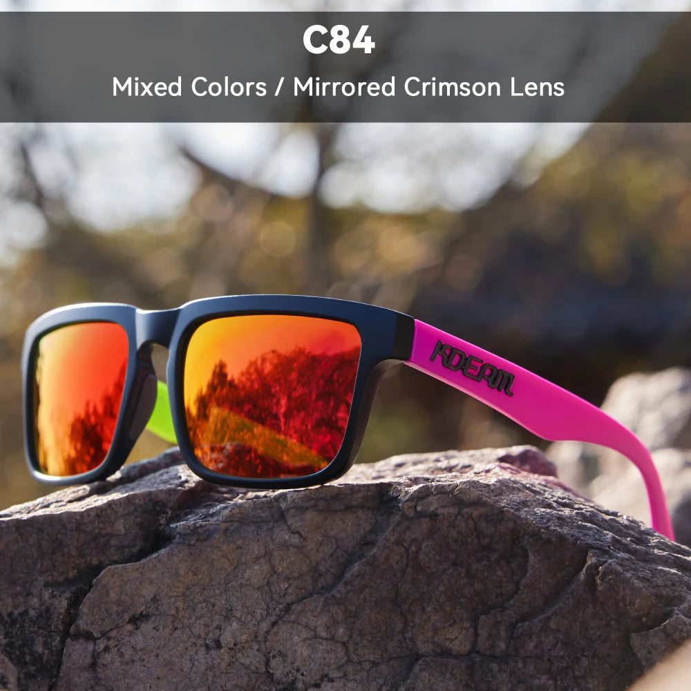Sonnenbrille polarisiert TR90 Reißverschlussetui Unisex frische Farben