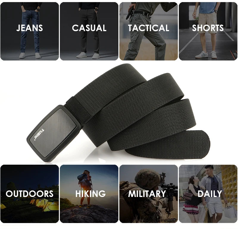 Herren-Taktischer Nylon-Gürtel Mit Magnetverschluss Für Alltag Und Outdoor Nutzung Robuste Schnellverschluss-Schnalle
