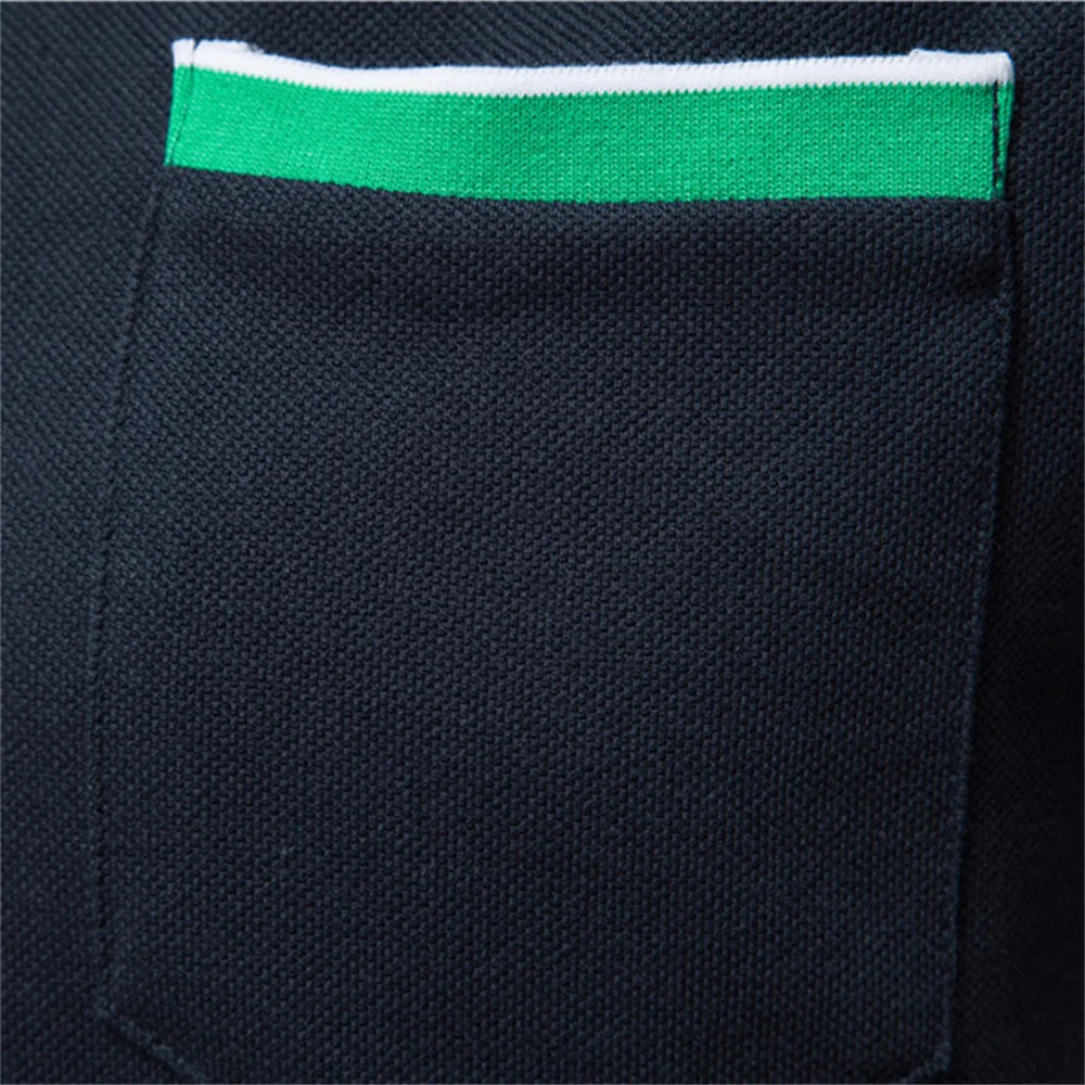 Herren Polo Shirt aus Baumwolle mit Kurzarm und Tasche für lässige Anlässe