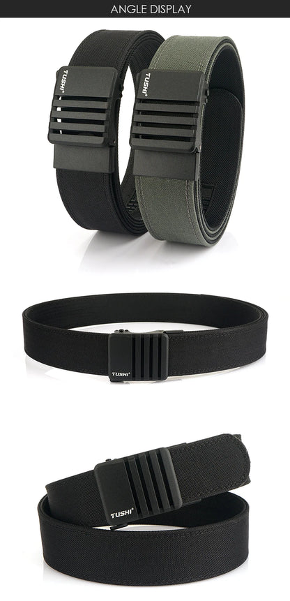 Herren-Taktischer Gürtel aus Nylon mit matte Metall-Schnalle und 43 mm Breite für Alltag und Freizeit