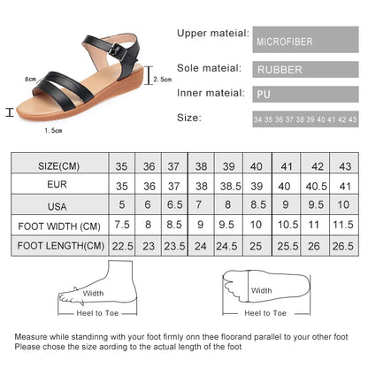 Damen Keil Sandalen Rutschfest Große Größen 41-43