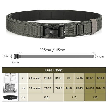 Herren-Taktischer Gürtel aus Nylon mit Metall-Schnellverschluss, Robuster Militärstil, 3,8 cm Breite