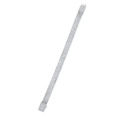 Damen-Tennisarmband Flachdraht mit Moissanit