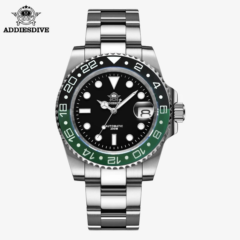 Herren-Taucheruhr mit Keramikluenette und NH35-Automatikwerk